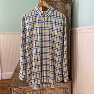 LL Bean Plaid Button Down Size L-regular